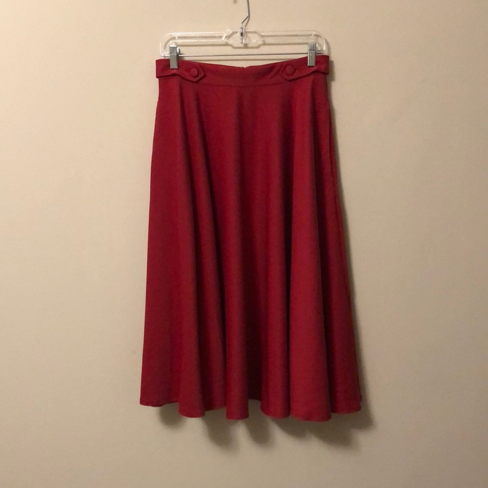 Red Circle Swing Skirt